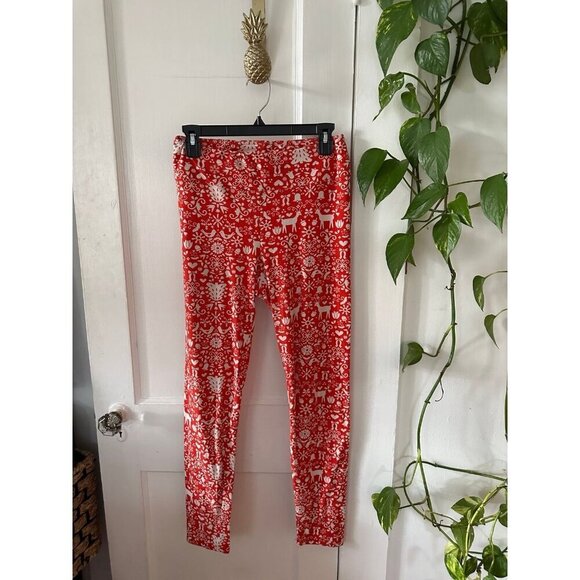 With Love, Derek women’s size large Christmas Leggings - Picture 1 of 8